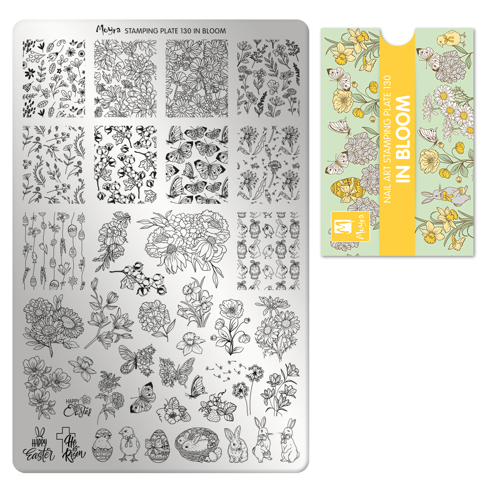 Moyra Stamping Plate 130 In Bloom Nail Techniques