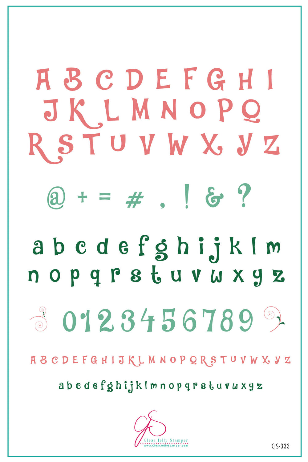 CjS-333 - Alphabet - Jungle Boogie | Clear Jelly Stamping Plate