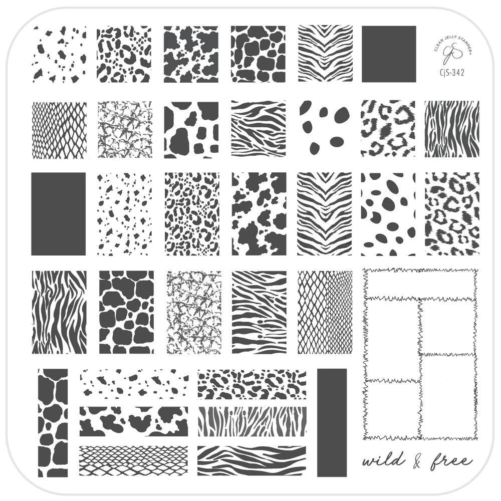 
                  
                    CJS-342 - Animal Print Patchwork | Clear Jelly Stamping Plate
                  
                