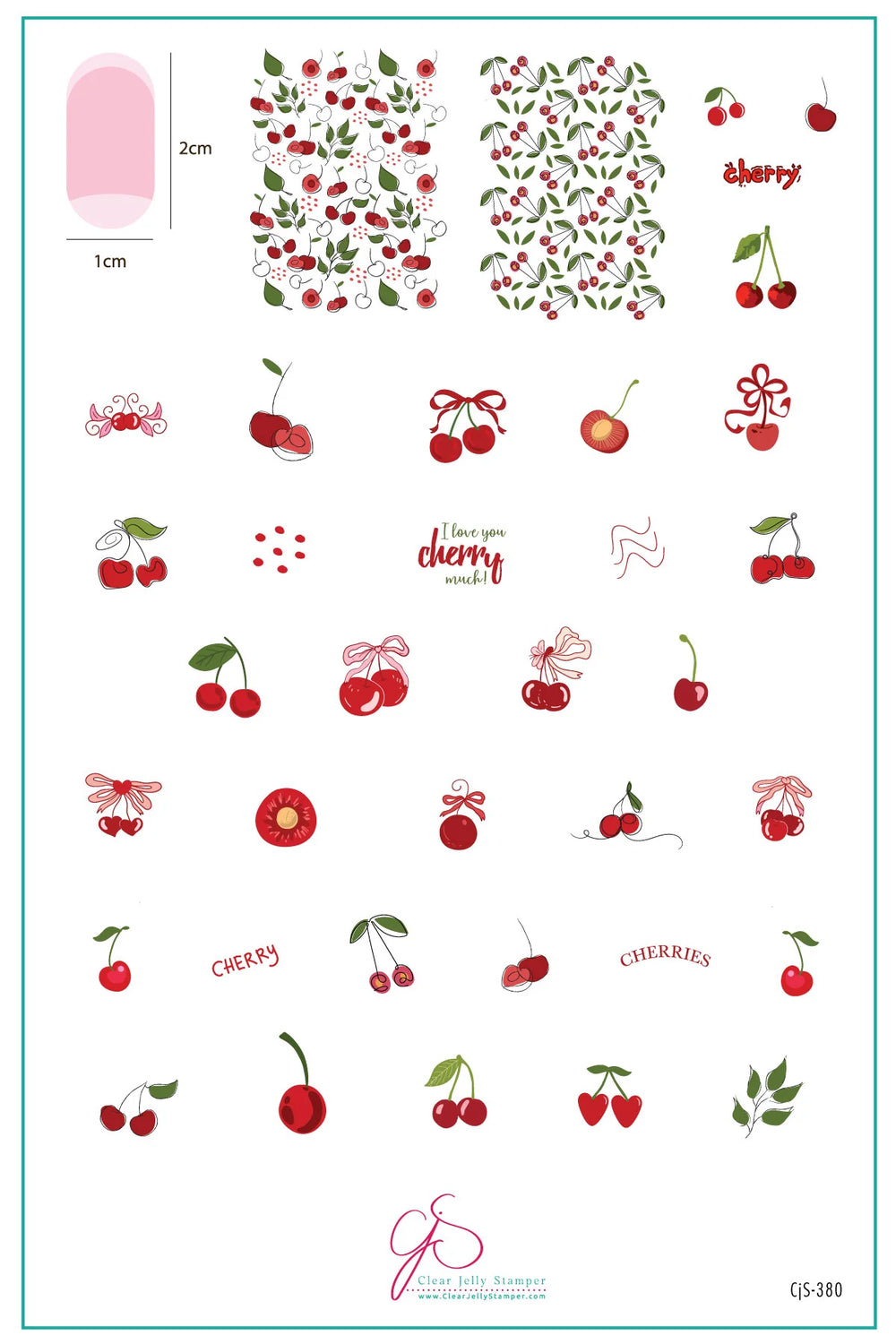 CjS-382 - Cherry Bomb  | Clear Jelly Stamping Plate