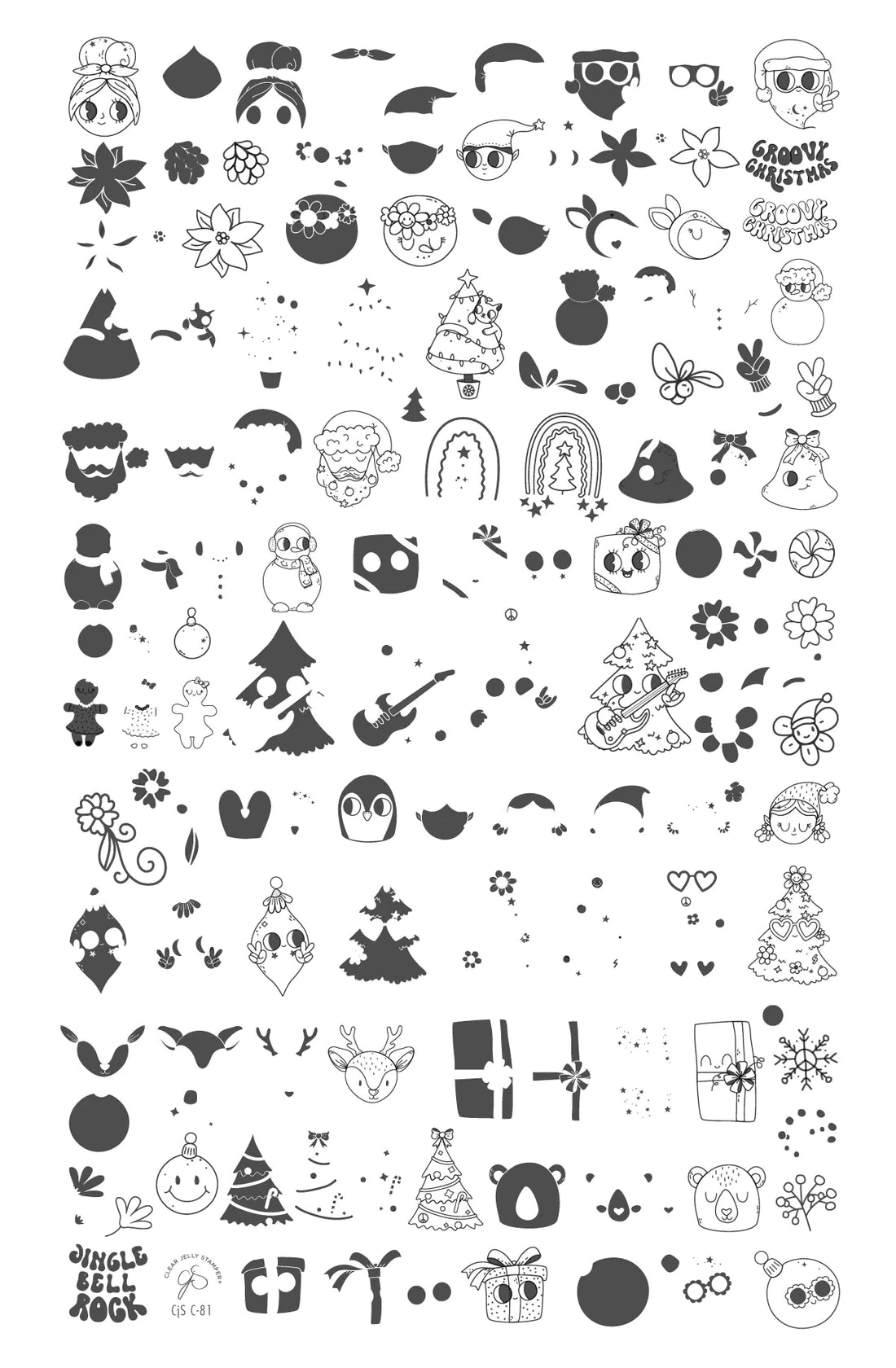 
                  
                    CjSC-081 - Groovy Christmas  |  Clear Jelly Stamping Plate
                  
                