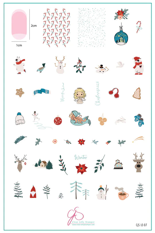 CJSLE-07 - Frosty's Winter Wonderland   |  Clear Jelly Stamping Plate