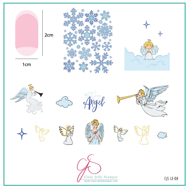 CJSLE-08 - Heavenly Frost  |  Clear Jelly StampingStamping Plate