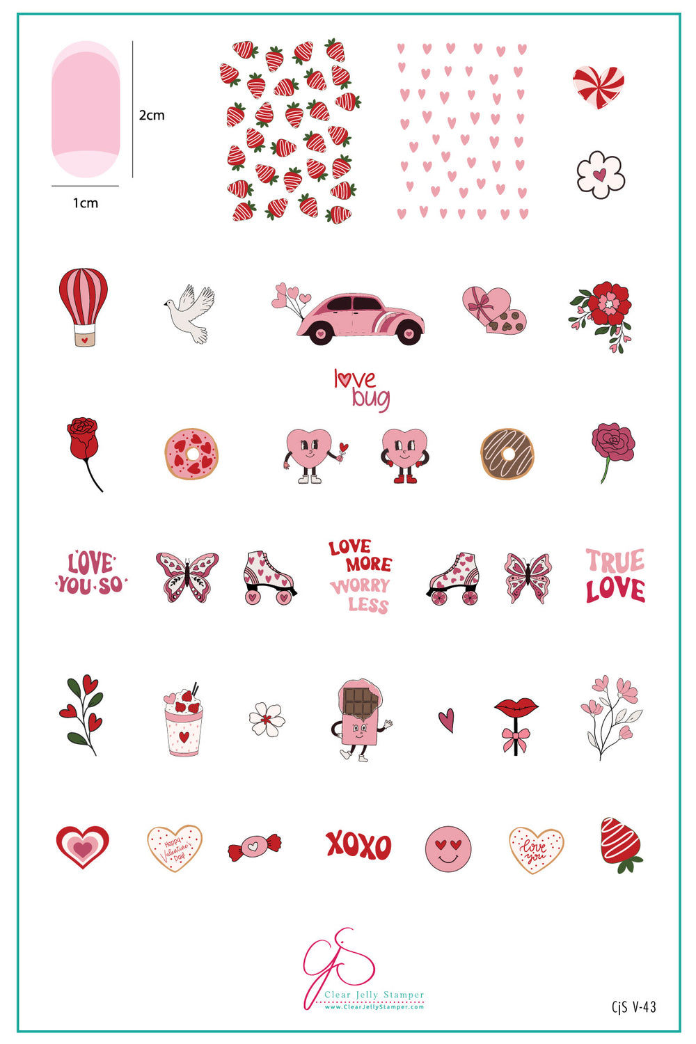 CJSV-43 Love Bug | Clear Jelly Stamping Plate