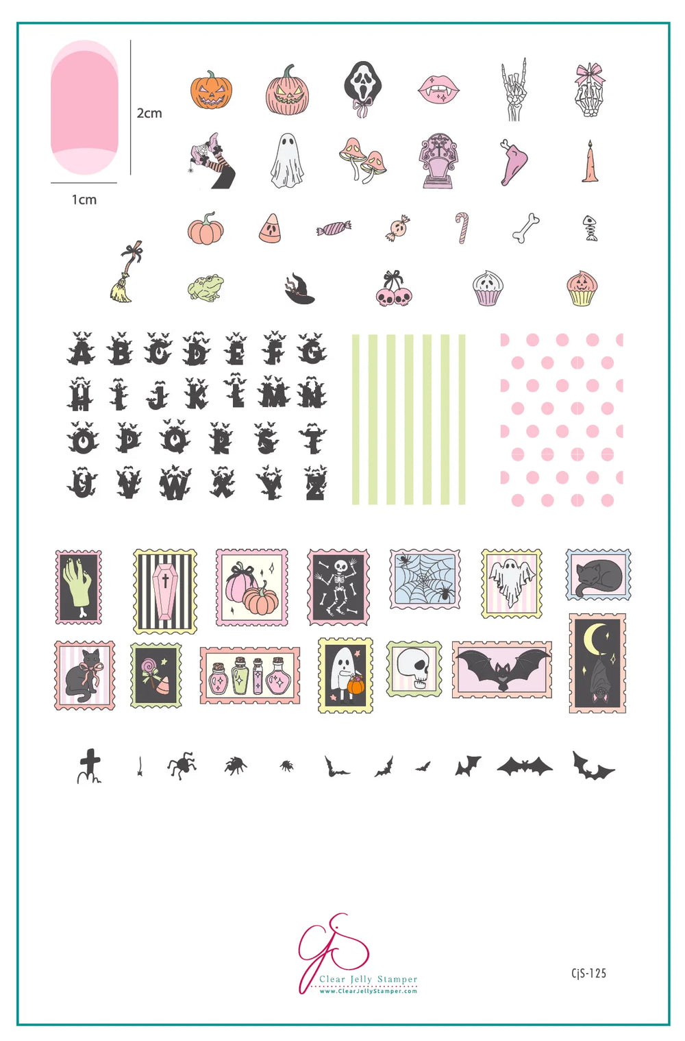 CjSH-125  Paranormal Post |  Steel Nail Art Stamping Plate