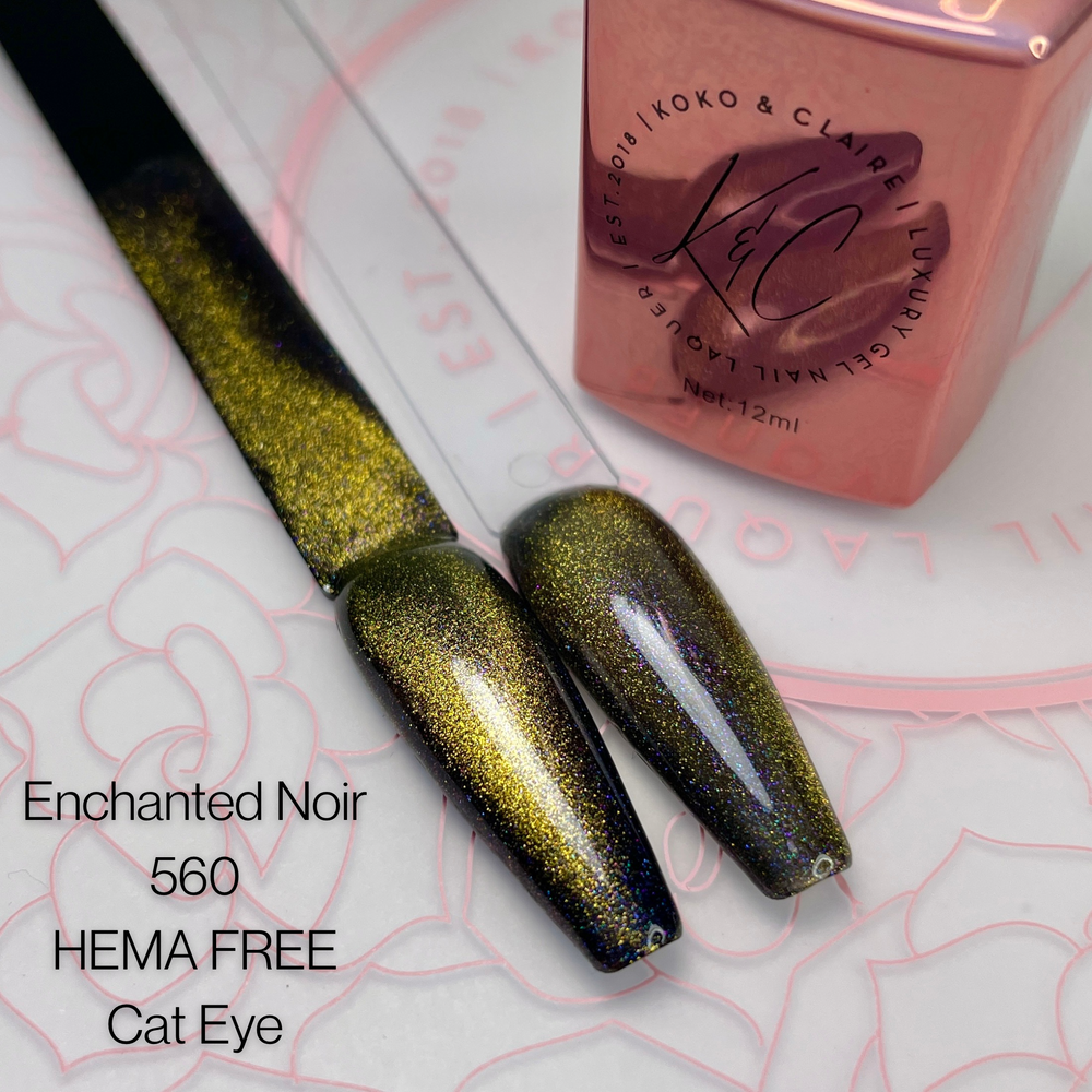 
                  
                    560 - Enchanted Noir (Cat-eye) - Hema Free | Koko & Claire Gel Polish
                  
                