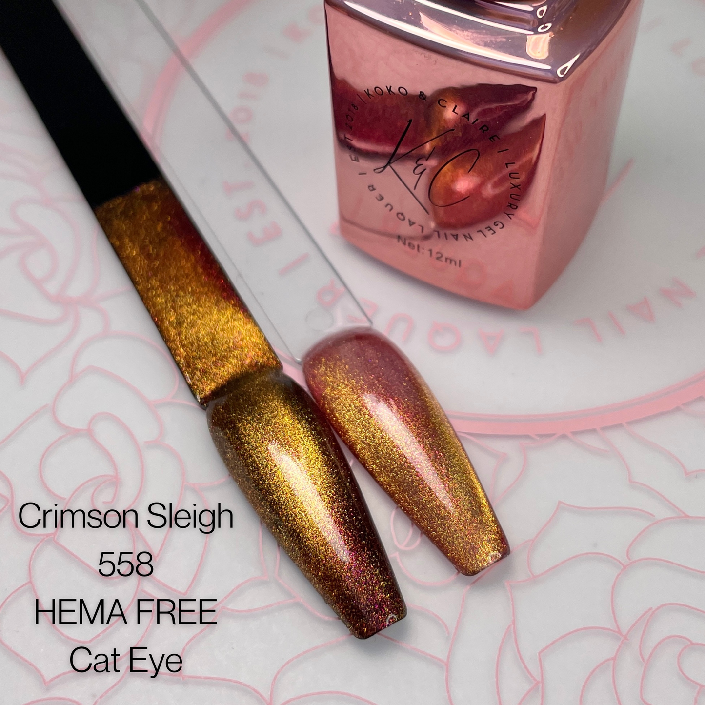 
                  
                    558 - Crimson Sleigh  (Cat-eye) - Hema Free | Koko & Claire Gel Polish
                  
                