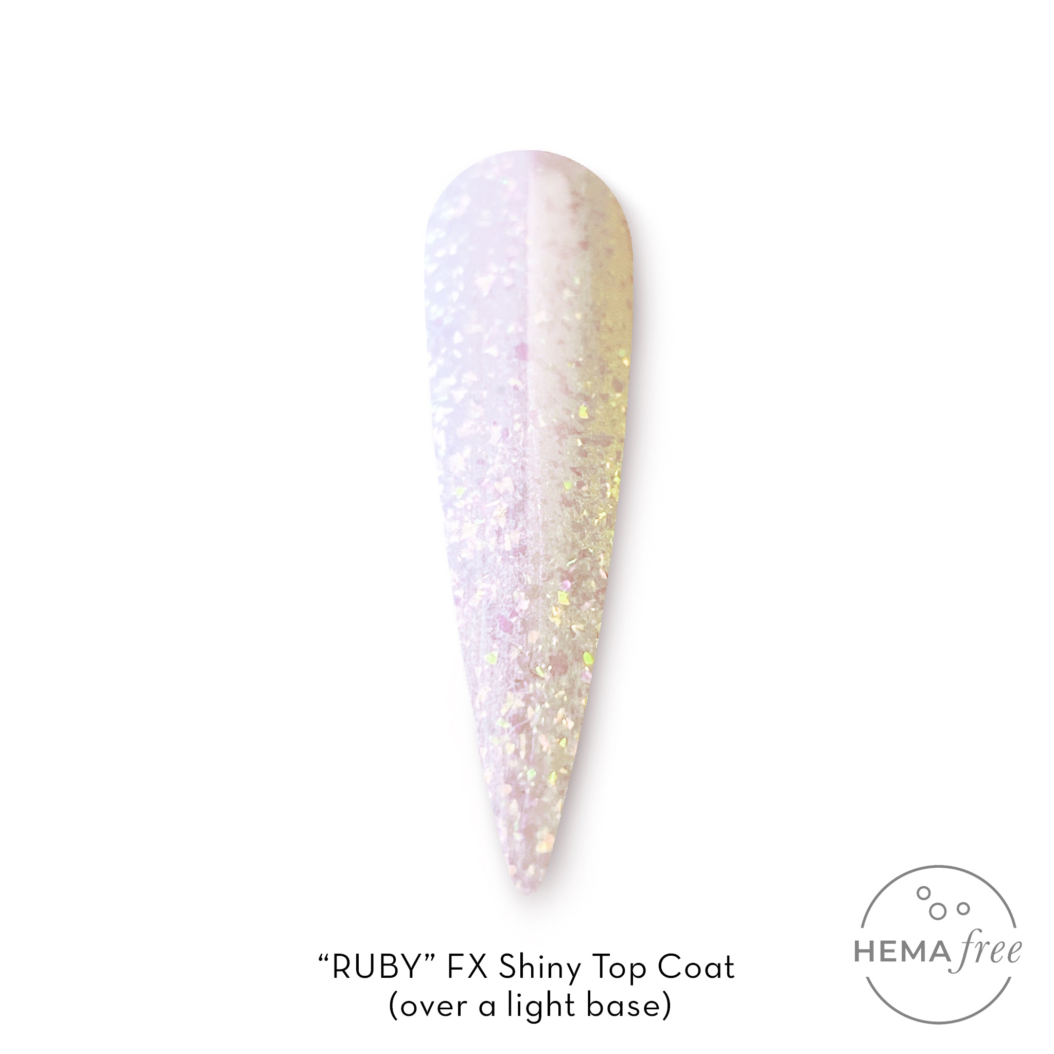 Ruby | Hema Free Shiny Flake Top Coat | FX by Fuzion 15ml – Nail Techniques
