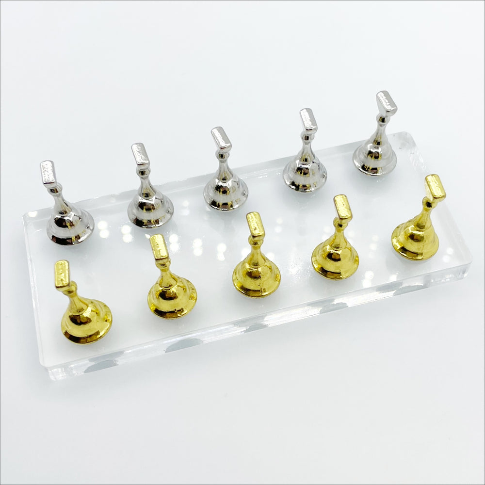 2x5 Gold and Silver 10 Tip Display Holders - | Lula Beauty