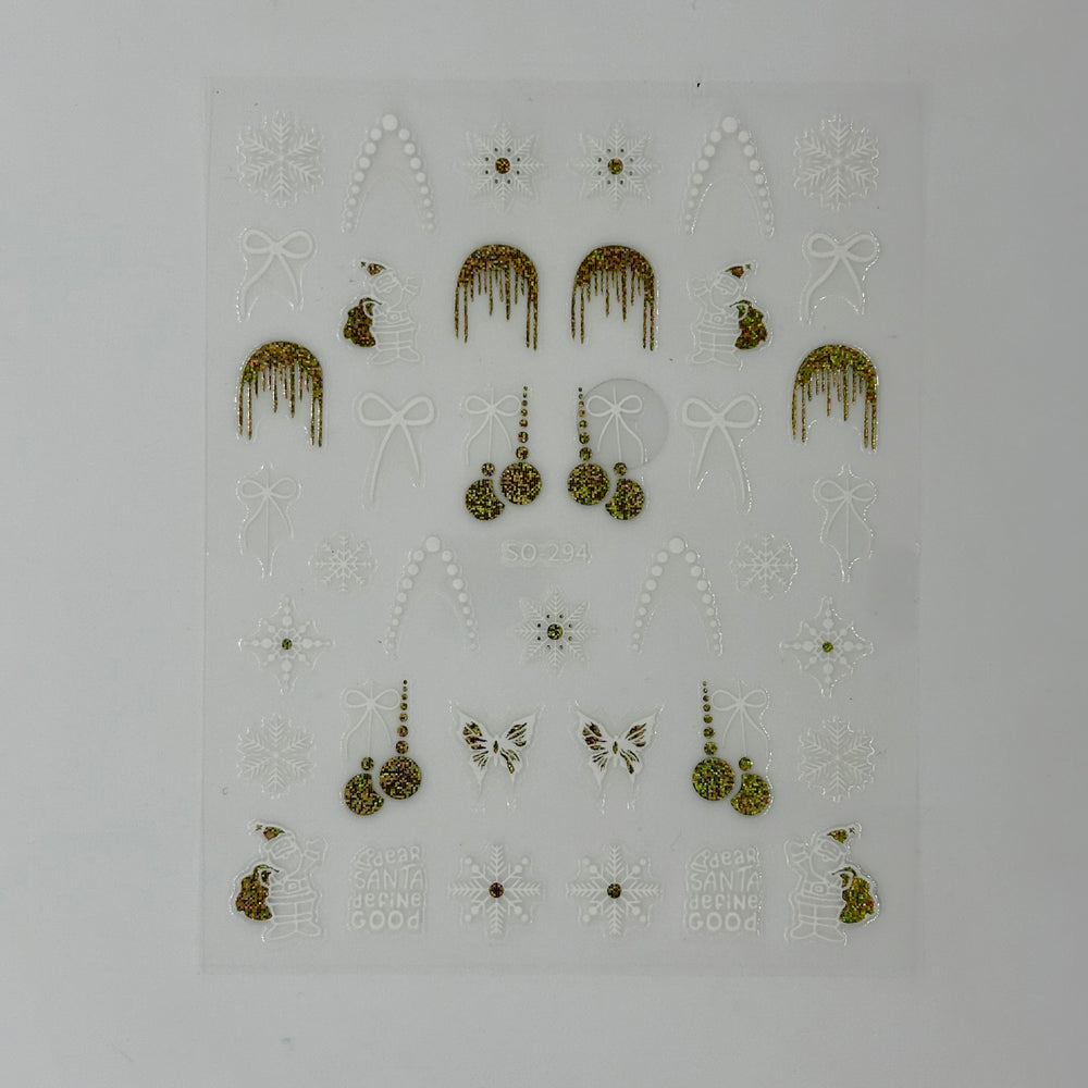 
                  
                    Metallic Iridescent and white Festive Decals | Lula Beauty
                  
                