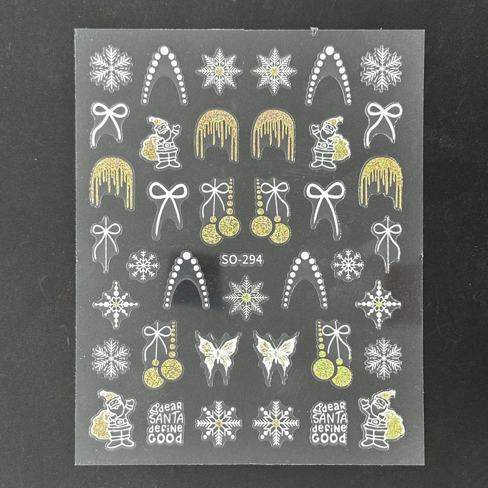 
                  
                    Metallic Iridescent and white Festive Decals | Lula Beauty
                  
                