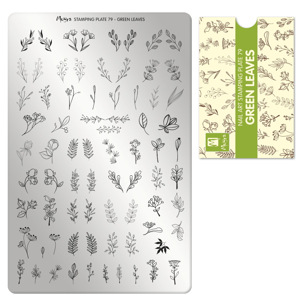 Moyra Stamping Plate 079 - Green Leaves