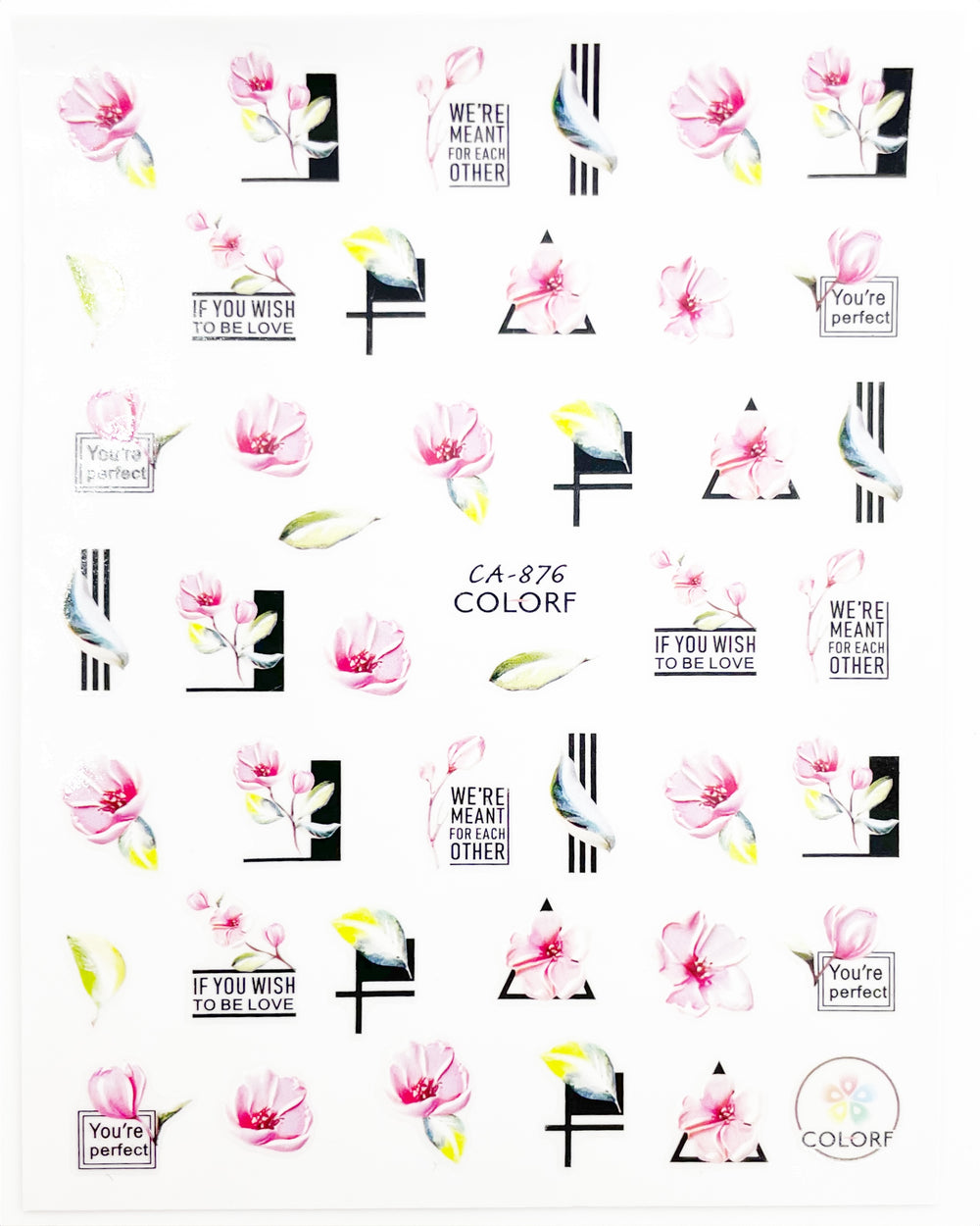 Letters, Lines and Florals Self Adhesive Decals | Lula Beauty