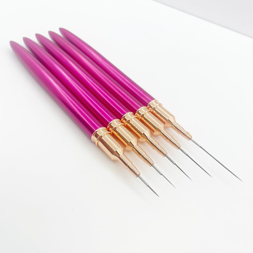 Detailer Brushes 5pk, Pink Handle | Lula Beauty