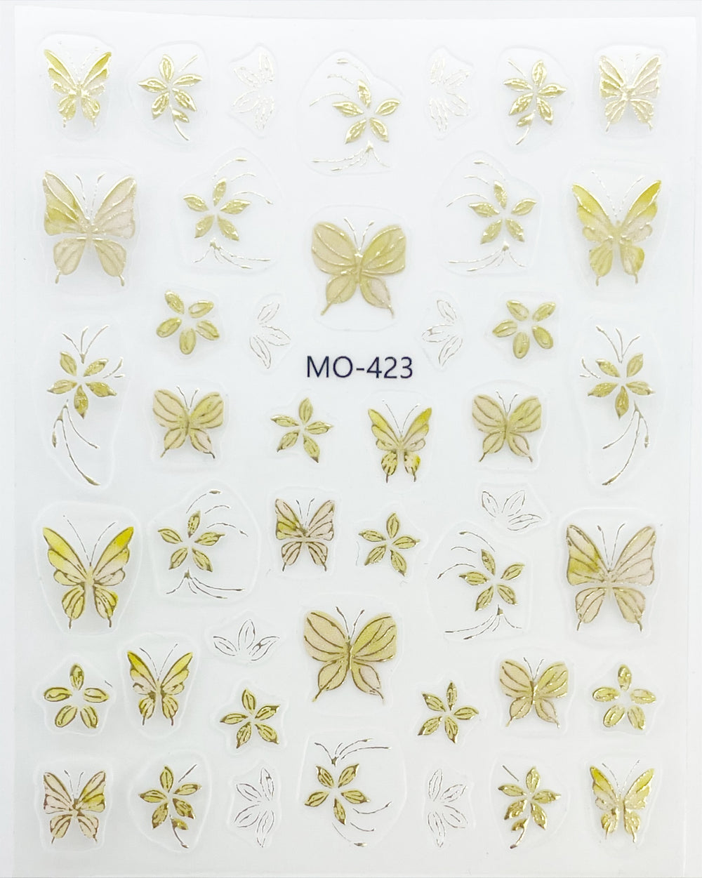 Golden Butterflies and Flowers Self Adhesive Decals | Lula Beauty