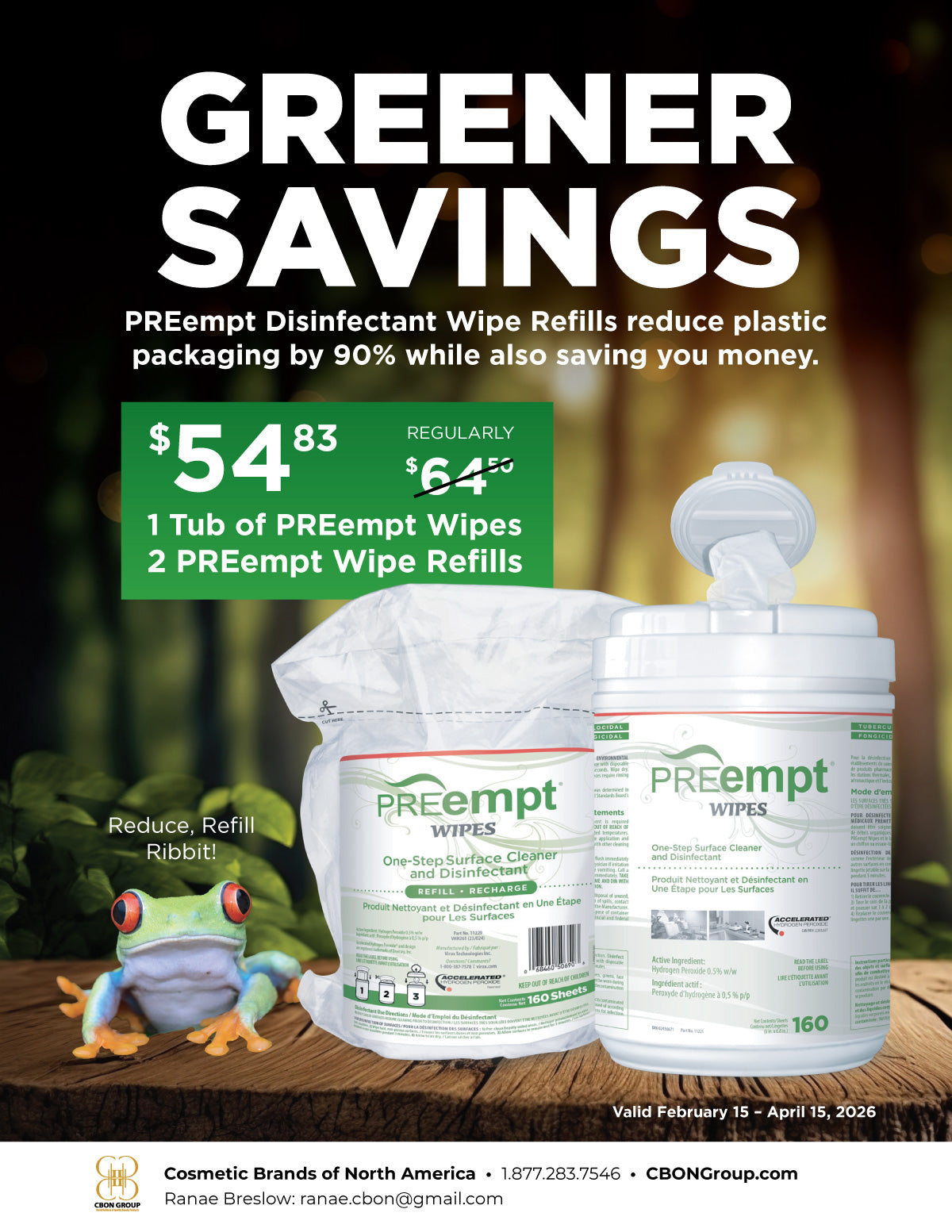
                  
                    PREempt Disinfectant Wipes - One Step Surface Cleaner
                  
                