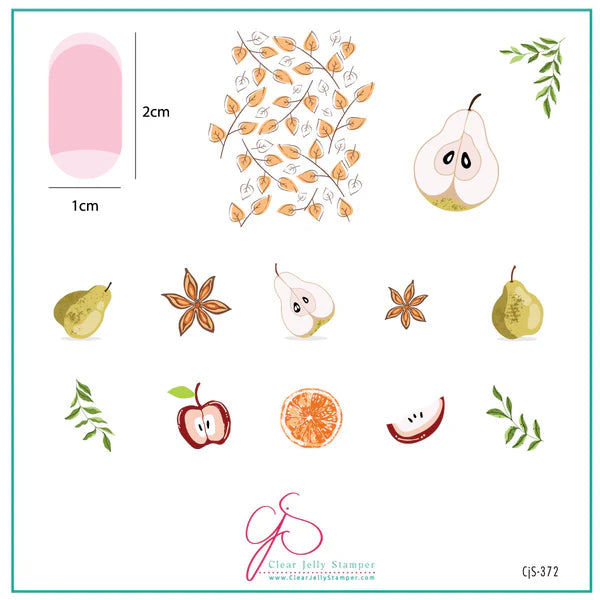 CJS-372 - Autumn Orchard | Clear Jelly Stamping Plate