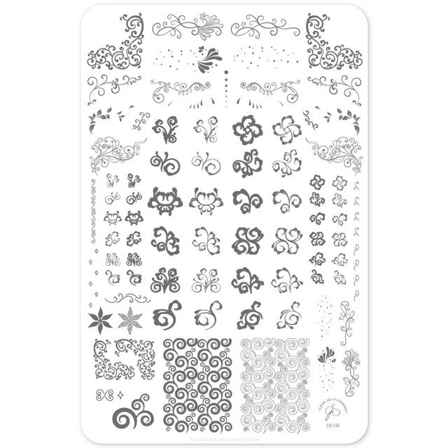 CJS-132 Put a Lil Swirl on it… | Clear Jelly Stamping Plate