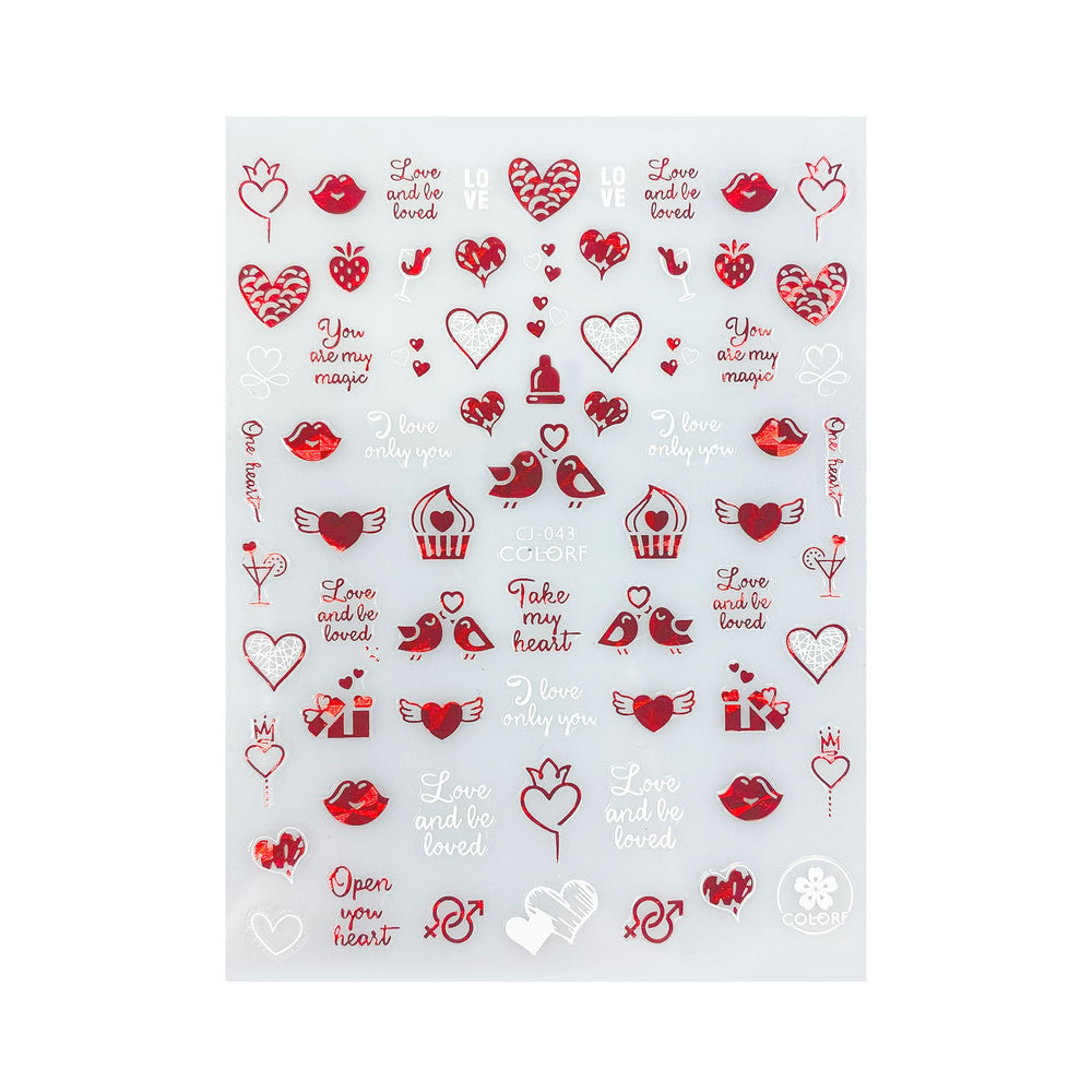 
                  
                    L❤VE! (Red & White)  4 Designs ~ Self Adhesive Decals | Lula Beauty
                  
                