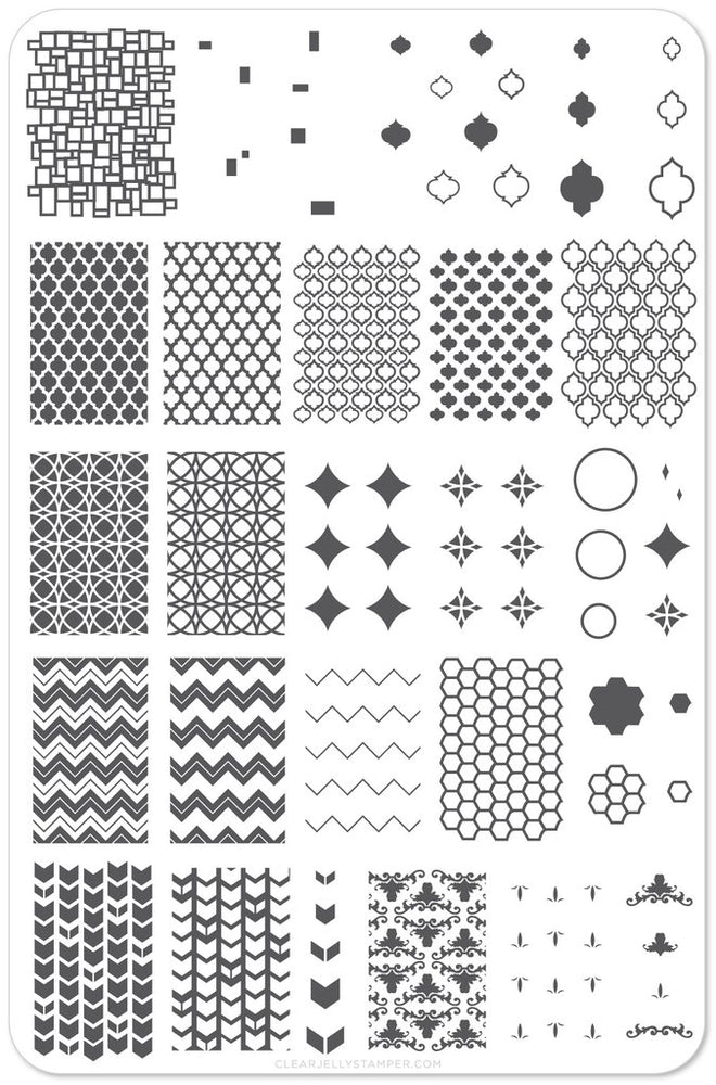 
                  
                    CJS-028 Geo-Licious | Clear Jelly Stamping Plate
                  
                