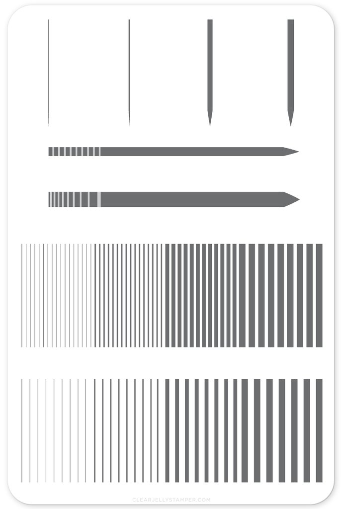CJS-052 Lines |  Clear Jelly Stamping Plate