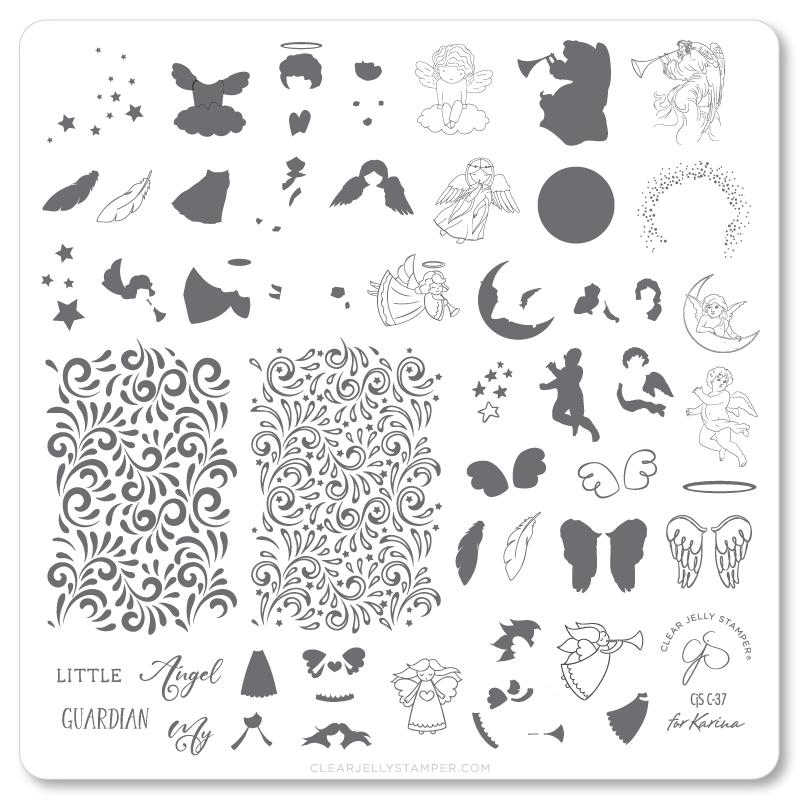 
                  
                    CJSC-037 - Angelic | Clear Jelly Stamping Plate
                  
                