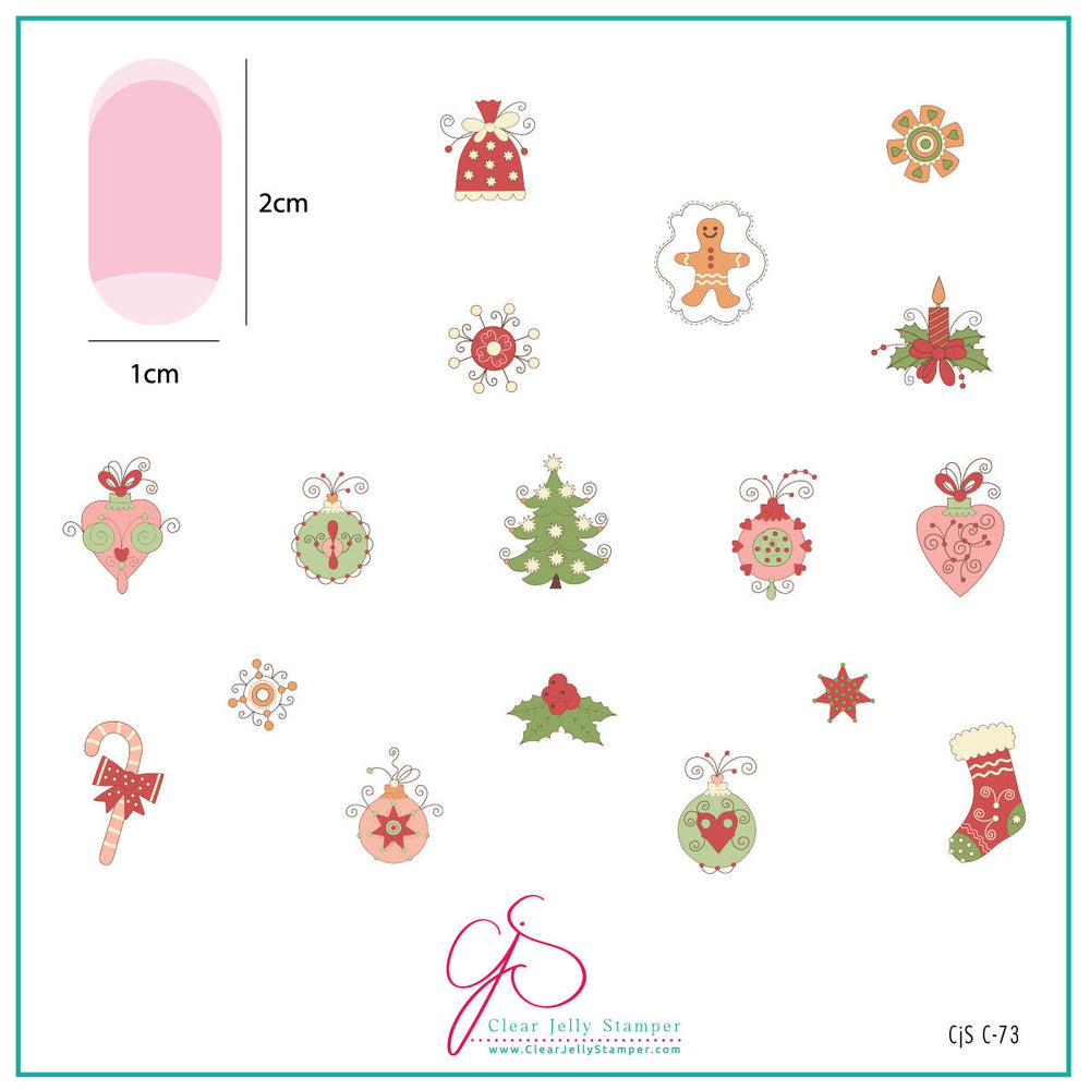 CjSC-073 - Ornate Ornaments  |  Clear Jelly StampingStamping Plate
