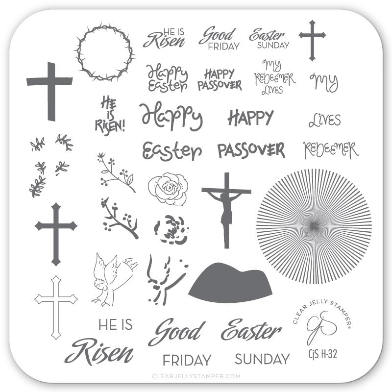 CJSH-32 He is Risen | Clear Jelly Stamping Plate