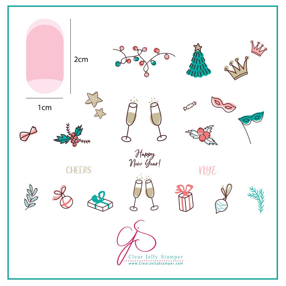 CJSH-61 Cheers! |  Clear Jelly Stamping Plate