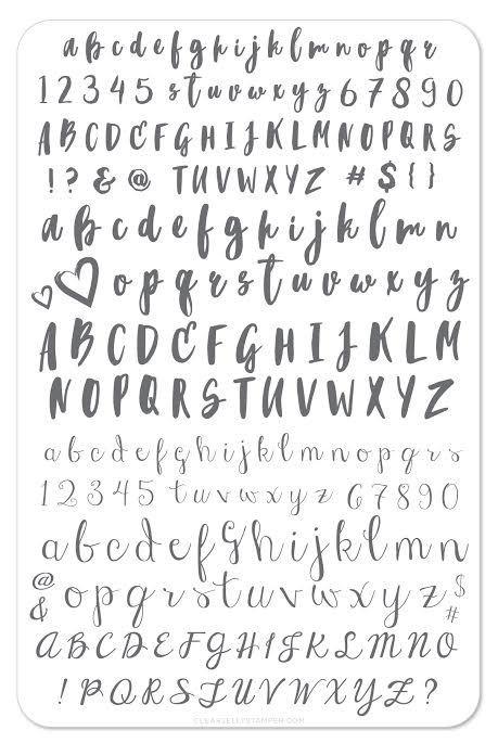 CJS-040 Alphabet ~ Brush | Clear Jelly Stamping Plate