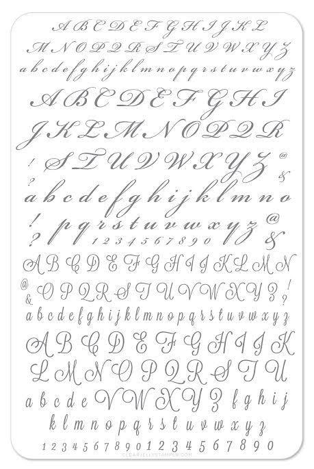 CJS-041 Alphabet ~ Script | Clear Jelly Stamping Plate