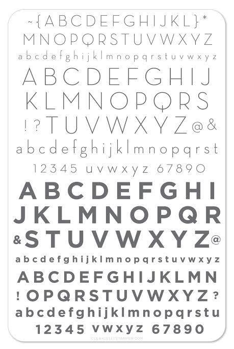CJS-042 Alphabet ~ Modern | Clear Jelly Stamping Plate