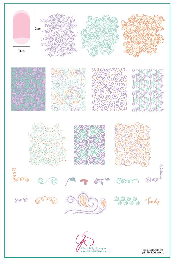 CJSLC-066 For the Love of Swirls | Clear Jelly Stamping Plate