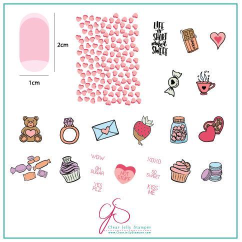 CJSV-23 Sweets and Treats | Clear Jelly Stamping Plate