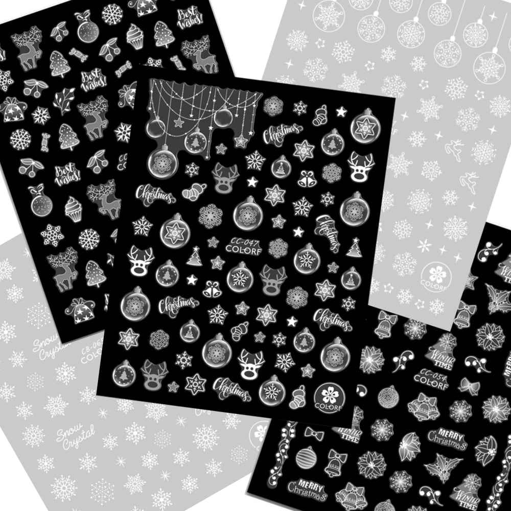 Holiday in White Collection | Self Adhesive Decals 5 Designs