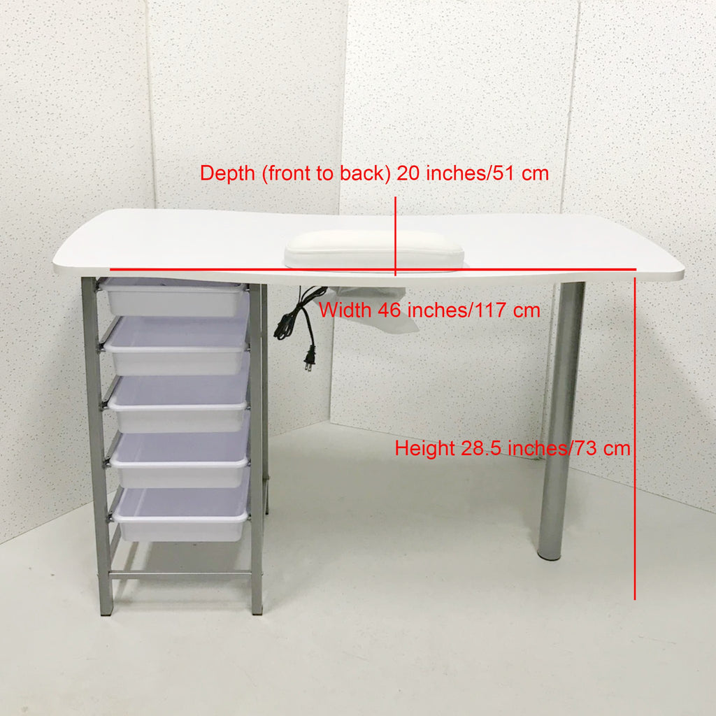 Nail Desk with Fan White Nail Techniques