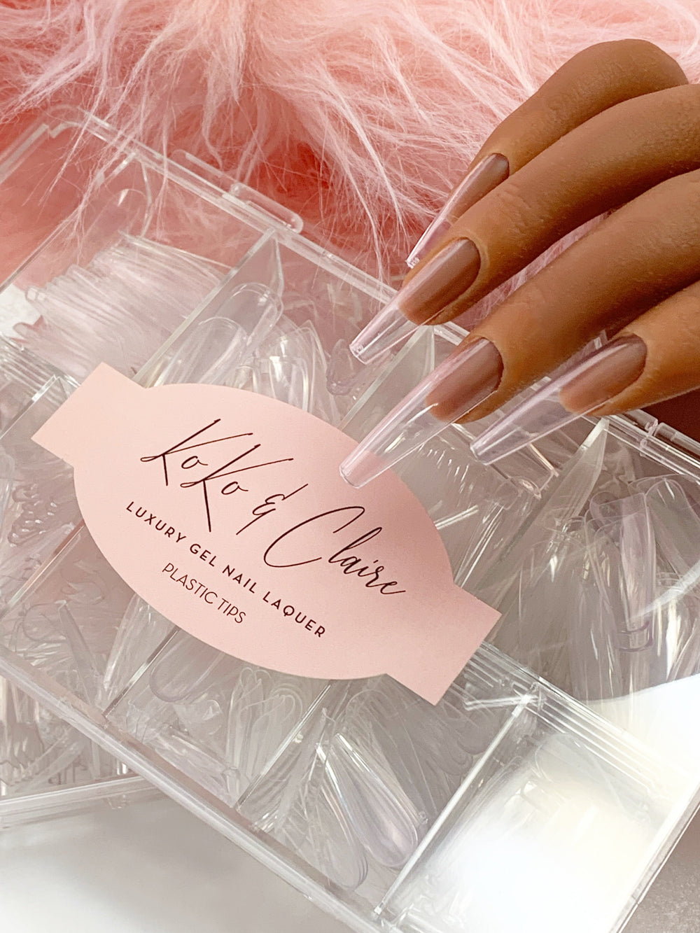 Clear Full Coverage Tips Box (for Display Hand)~ Koko & Claire