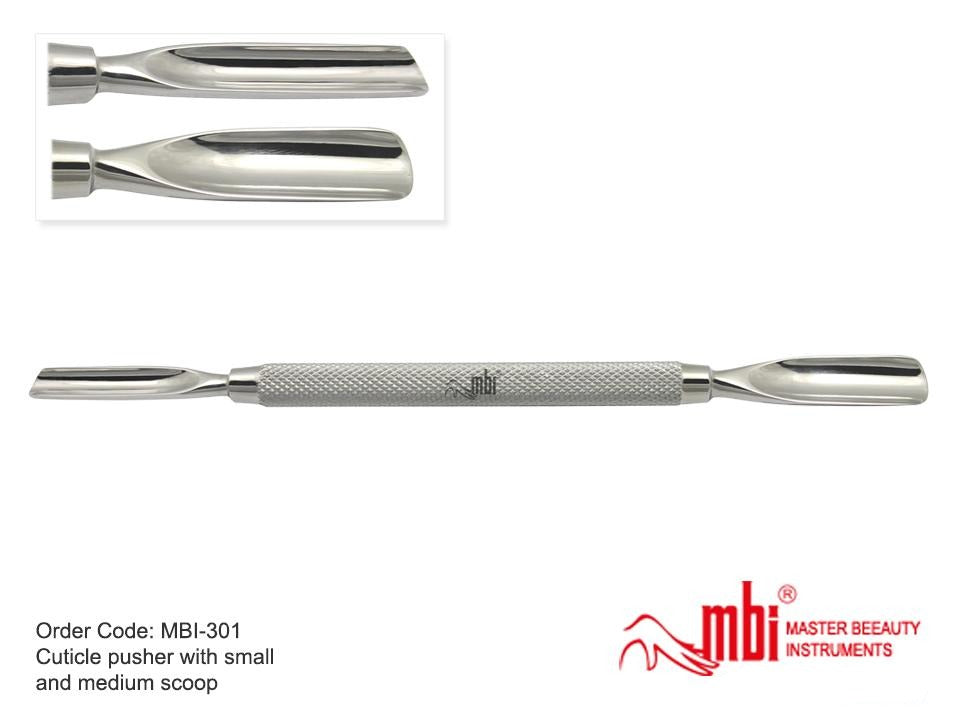 MBI-301 Cuticle Pusher | Small & Medium Scoop