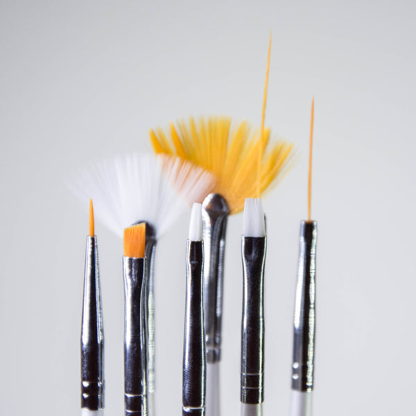 12 Pcs Nail Art Brush Set Nail Art Painting Drawing Pen Builder Flat  Gradient Line Uv Gel Acrylic Tips Design Manicure Tools - Nail Brushes -  AliExpress