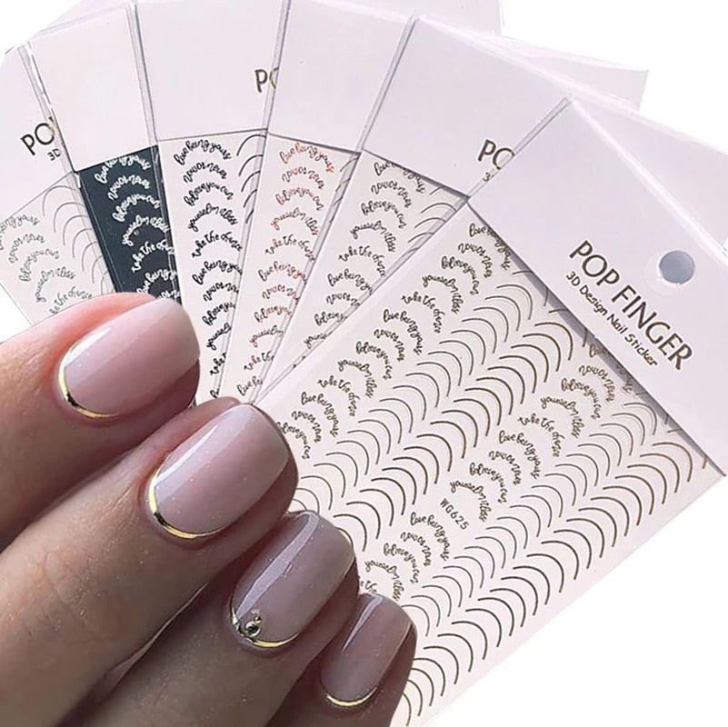 Positive Affirmations & Curved Lines ~ Assorted Colours | Adhesive Decals