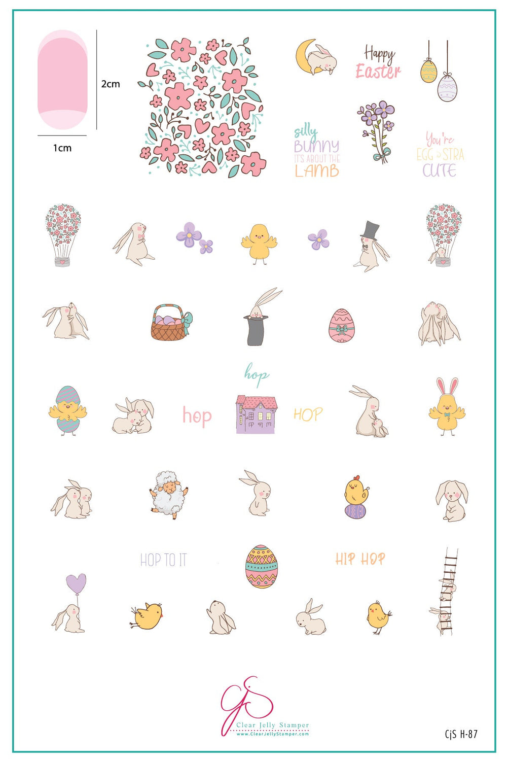 CJSH-87 - Silly Bunny | Clear Jelly Stamping Plate