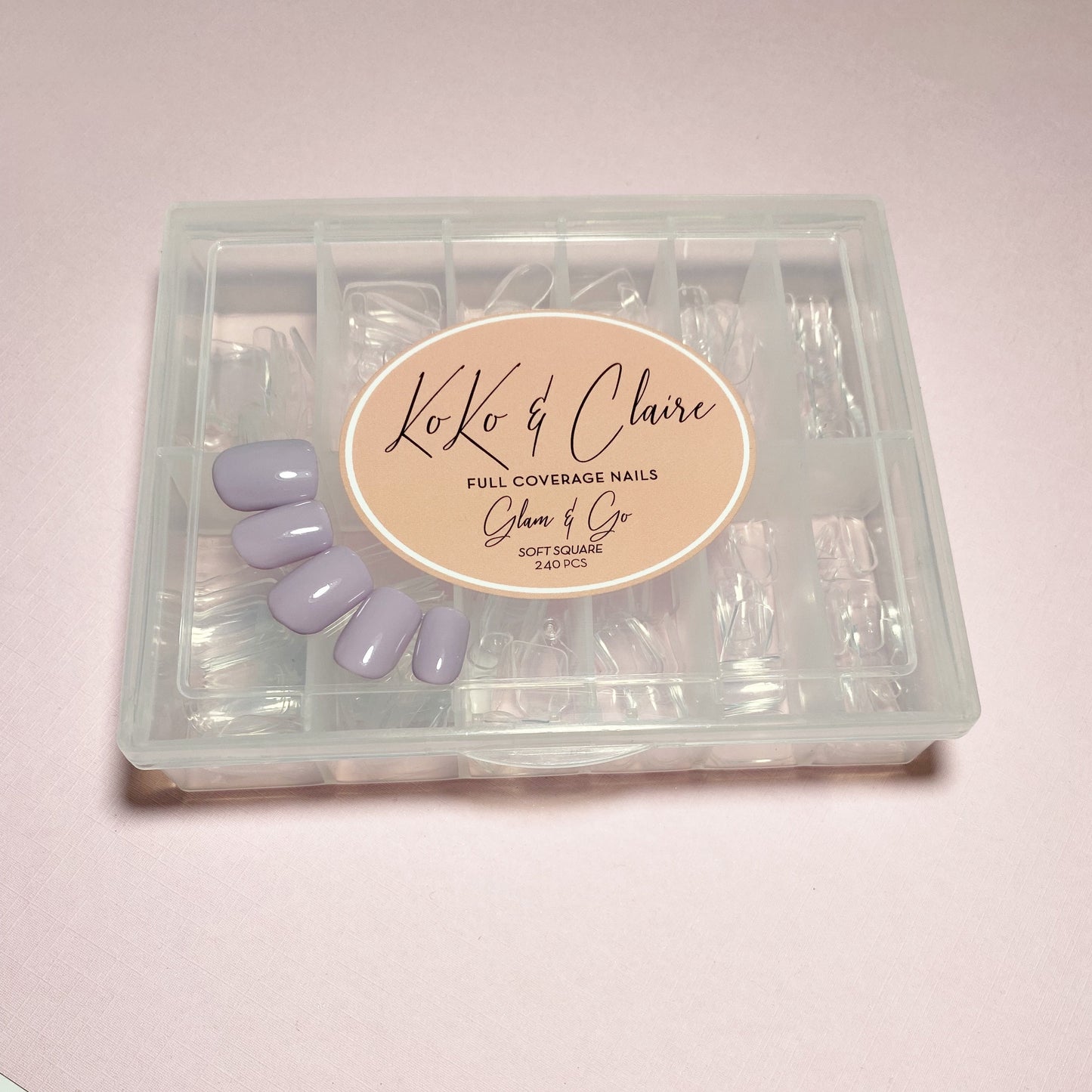 
                  
                    Glam & Go Full Coverage Nails - Soft Square | Koko & Claire
                  
                