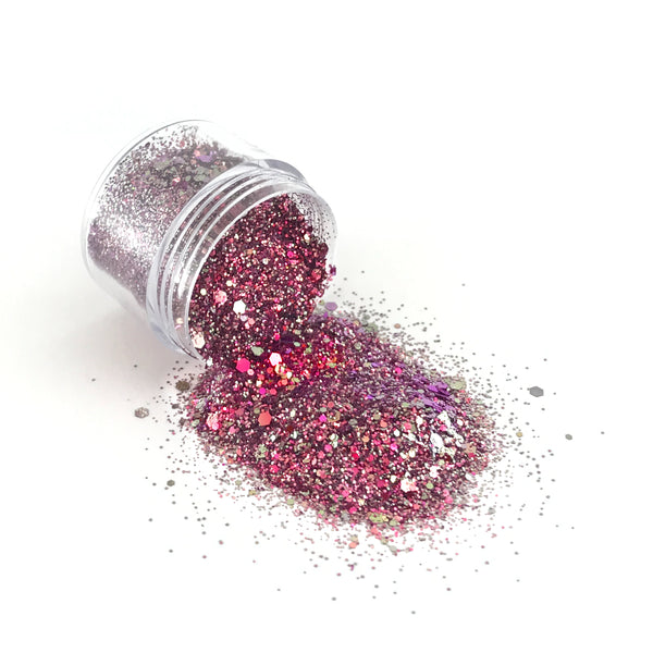 Nail Glitter Hot Pink Sparkle Glitter Dust Powder Nail Art #2