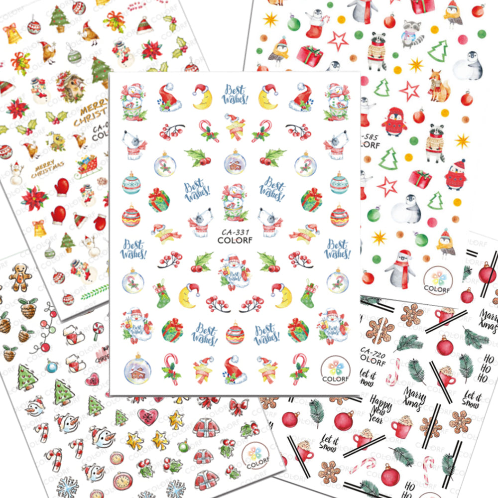 Traditional Christmas Collection | Self Adhesive Decals 6 Designs