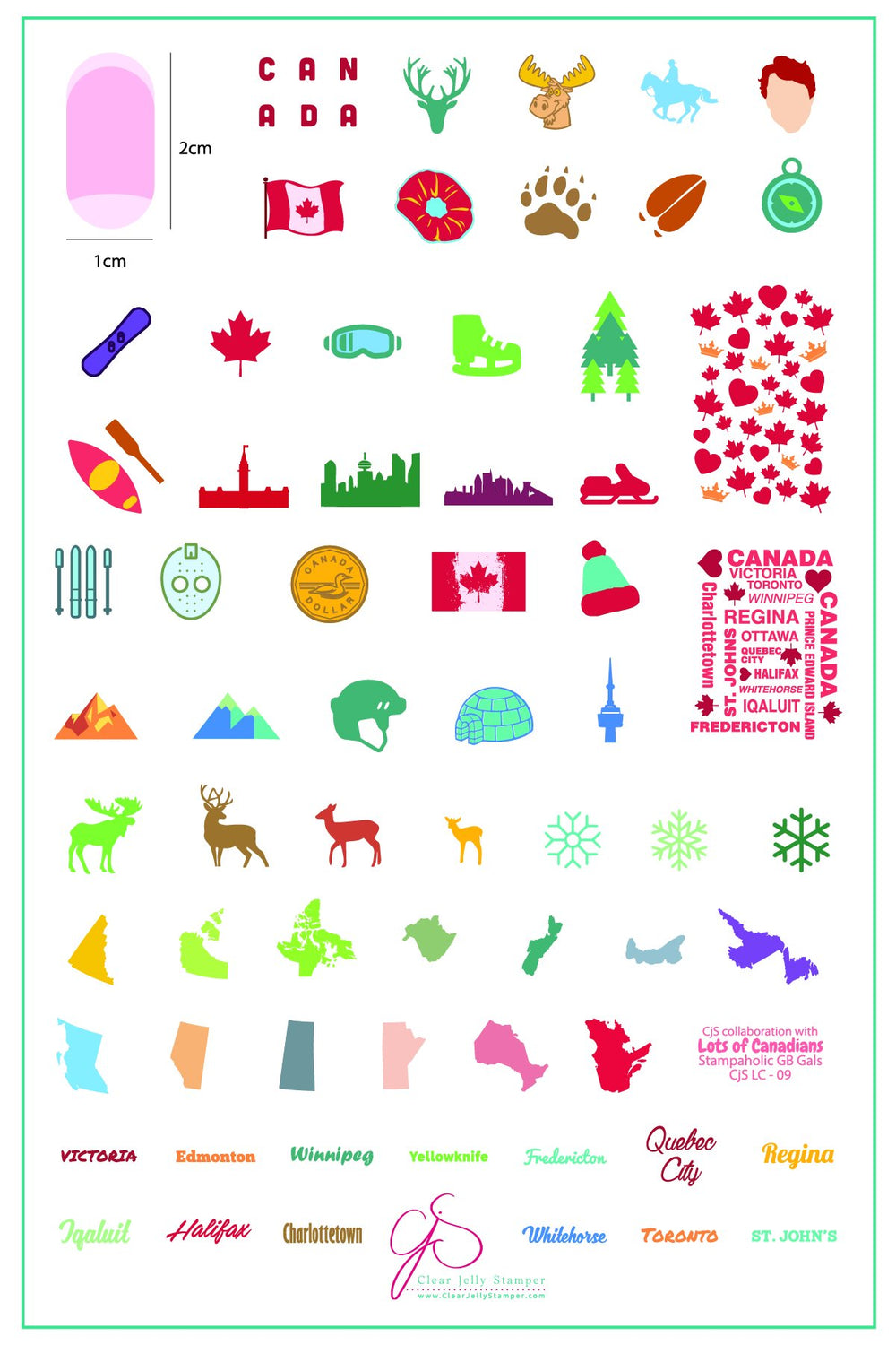 CJSLC-009 OH Canada! | Clear Jelly Stamping Plate