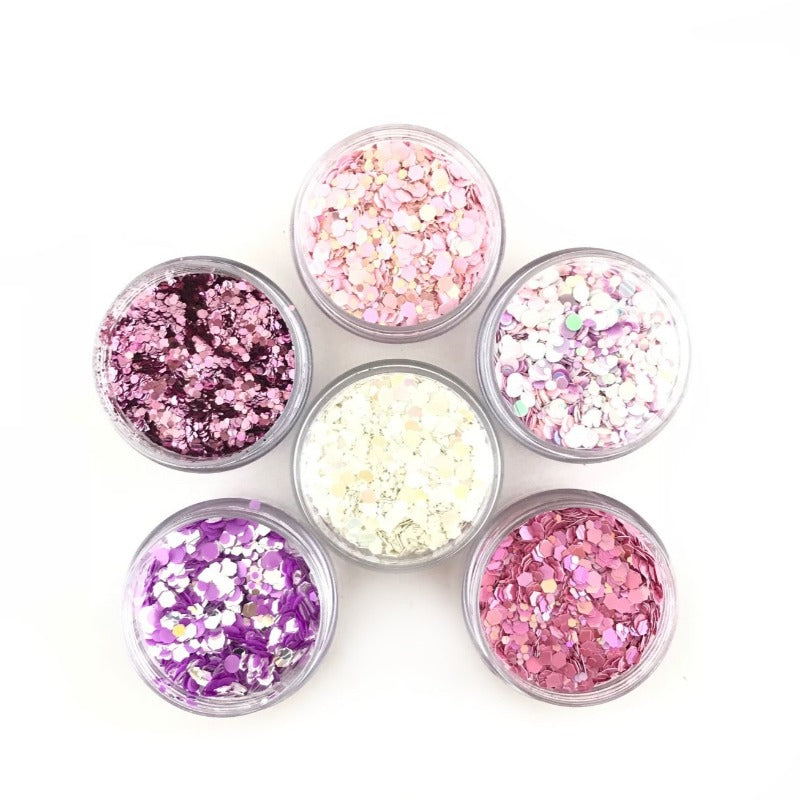 
                  
                    SHADES OF PINK 6 PACK GLITTER
                  
                